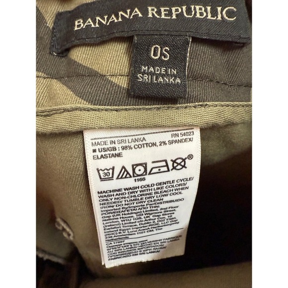 Banana Republic Camo Cargo Joggers Size 0 Short Military Style - Picture 5 of 5